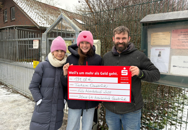 Besuch im Tierheim Osnabrück – Spende aus der Adventsaktion der SV an Tierheim übergeben